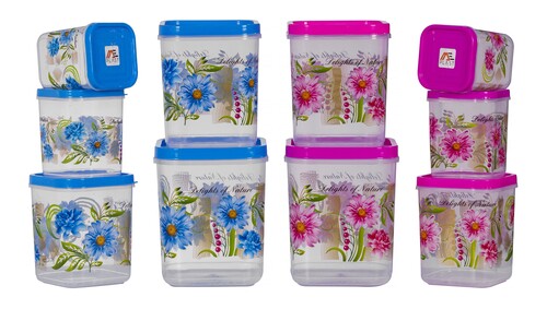Flower Print Kitchen Container Set