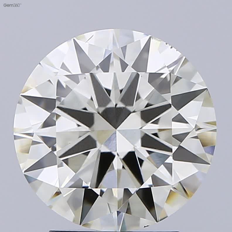 3.00ct K VS2 Round Brilliant Cut Diamond HRD Certified Stone TYPE2A