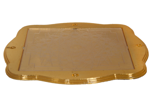 Yantra Power Booster - ABS Plastic, 6x6 Inches, Golden Finish | Corrosion Resistant, Easy to Clean, Easy to Install, Spiritual-Environmental Cleansing