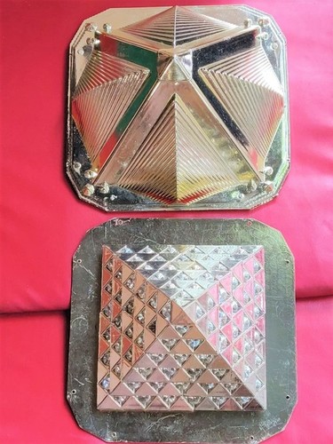 Multi-layer Commando Pyramid - ABS Plastic, 10x10 Inches, Gold | Easy to Clean, Easy to Install, 360-Degree Energy Integration