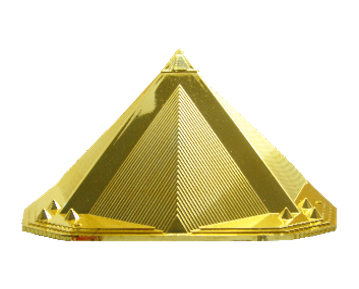 SUPREMO GOLD - ABS Plastic, 14x14 Inches | Golden Finish, Easy to Clean, Easy to Install, Energizes Large Areas with High Cosmic Energy Absorption