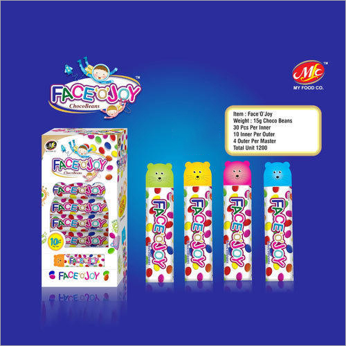 Face O Joy Toy Candy - 15 Grams Mixed Colors & Unique Shapes | Eggless Fun Packaging 10 Piece Pack