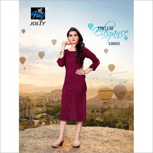 Ladies Plain Fancy Kurti
