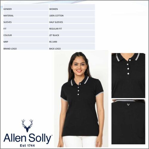 Allen Solly Women Regular Fit  Jet Black