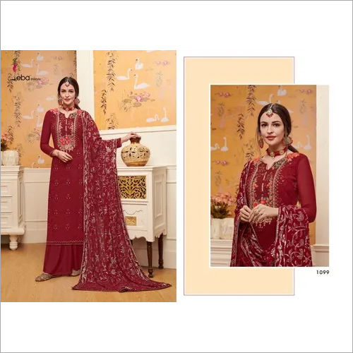 NEW  HEAVY GEORGETTE PALZZO SALWAR SUITS ( EBA )