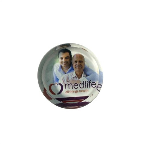 Round Acrylic Paper Weight - 100-150 g, Printed Design | Acrylic Material, Advertising Usage, Round Shape, Ideal for Office or Home