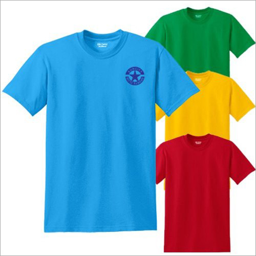 Cotton T-Shirt - Regular Fit, Half Sleeve, Round Neck - Available in Yellow, Green, Red, Blue and Linen Options