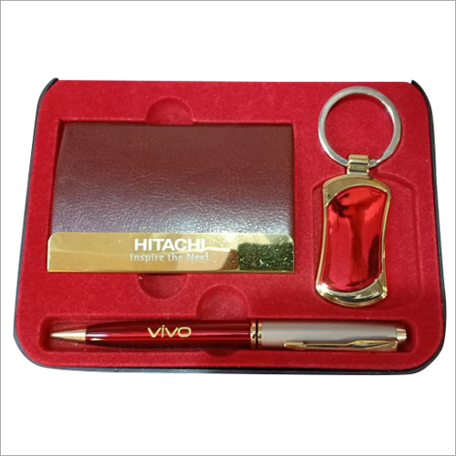 Office Corporate Gift - Acrylic Rectangle Set , Red Color for Promotional Gifting and Corporate Engagements
