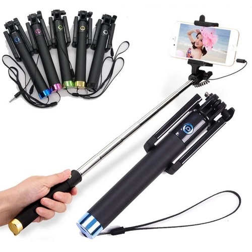 1347 Selfie Sticks Box With Aux Wire For All Smart Phones Body Material: Stainless Steel
