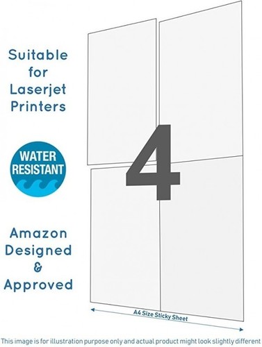 A4 Size Sticky Sheet - Material: Paper