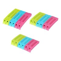 0105 Plastic Snack Bag Clip Sealer Set - Plastic Material, 18 Pieces, Multicolour | Ideal For Sealing Food Bags, Paper Bags, And Cereal Packs