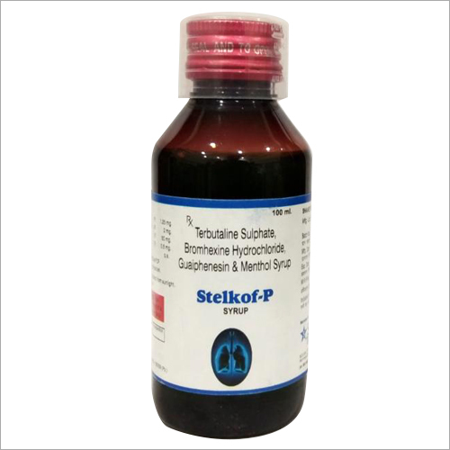 100 ml Terbutaline Sulphate Bromhexine Hydrochloride Guaiphenesin And Menthol Syrup
