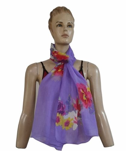 Printed Chiffon Scarves Scarf Length: Short