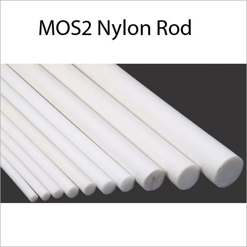 MOS2 Nylon Rod - 1ft Long, Round Shape | White Color, Industrial Grade Plastic for Versatile Applications