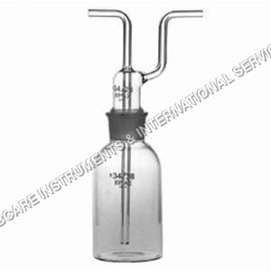 Gas washing bottles with head