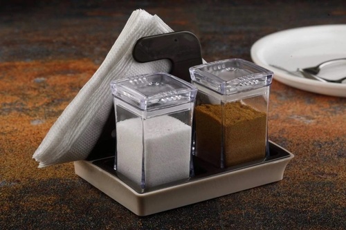 120 alt and Pepper Set with Tissue Holder Kitchen Dining Table By DEODAP INTERNATIONAL PRIVATE LIMITED