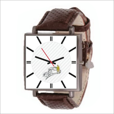 White And Brown Mens Wrist Watch