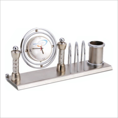 4 In 1 Rotating Clock Desktop Set