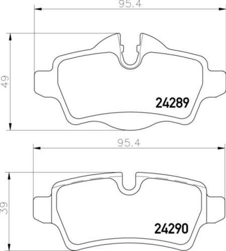  8DB 355 013-661 मिनी कूपर एफआर ब्रेक पैड 