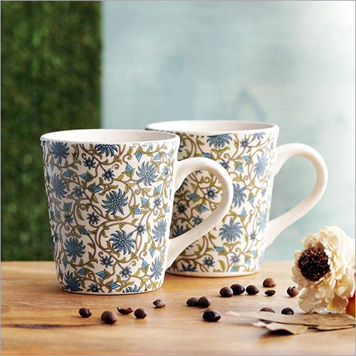 Polished Ceramic Printed Coffee Mug