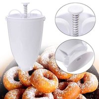 646 Mini Donut Maker Dispenser - Abs + Stainless Steel + Ps, Multi Color | Manual Operation, Non-toxic, Ideal For Perfect Meduvada Shapes