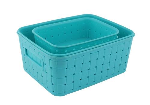 062 Smart Baskets for Storage(Set of 3) Sky Blue By DEODAP INTERNATIONAL PRIVATE LIMITED
