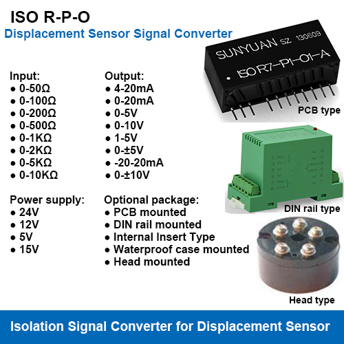Potentiometer Electrical Ruler Displacement Sensors Signal Isolation Transmitters Input: 0-50 Ohms