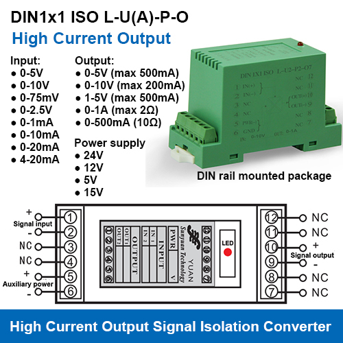 High Current Output Analog Signal Isolation Converters