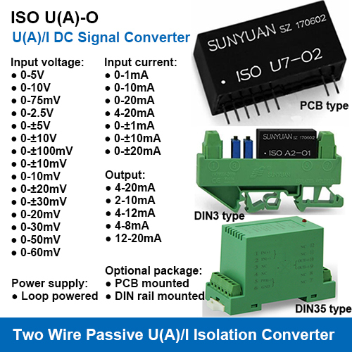 Iso U(A)-o Loop Powered Current Or Voltage Signal Converters