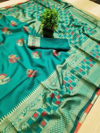 Lichi Cotton Silk With Heavy Jacquard Weaving