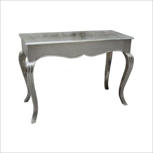 White Metal Console Table No Assembly Required