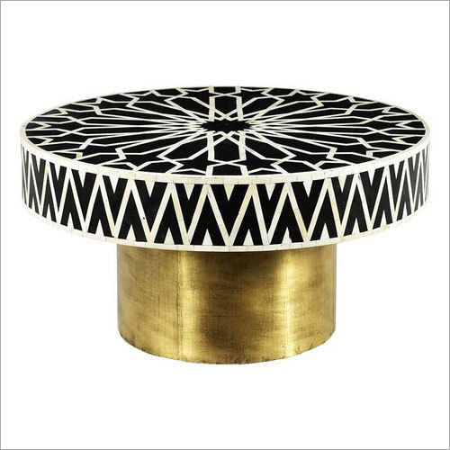 Handicraft Bone Inlay Coffee Table No Assembly Required