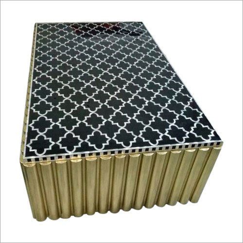 Handmade Black Mother Of Pearl Coffee Table