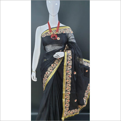 Side Embroidery Cotton Saree