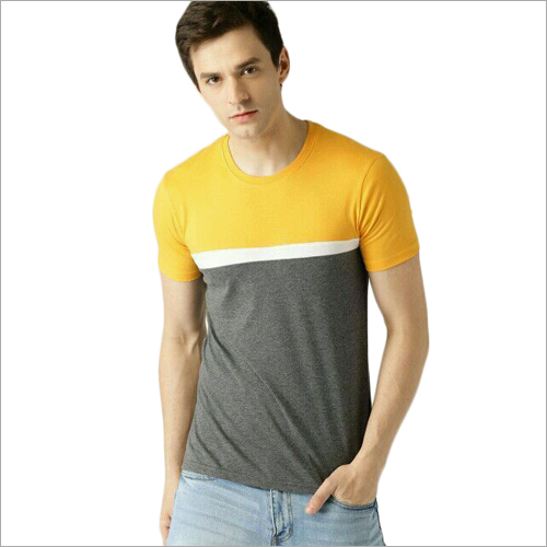 Available In Different Color Mens Crew Neck T- Shirt