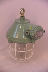 Flameproof Well Glass Fitting - Die Cast Aluminum Alloy Lm6, Ip-65 Protection, Zone 1 & 2, Gas Group I/iia/iib, Enclosed Break Porcelain E-27 Lamp Holder, Toughened Type "a" Glass
