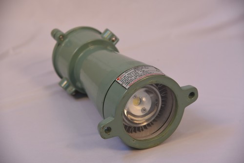 Flameproof Reaction Vessel Lamp - Die Cast Aluminum Alloy LM6, IP-65 Ingress Protection | 12A DP ON-OFF Switch, Toughened Glass E-27 Porcelain Holder, 15W CFL/LED Compatibility