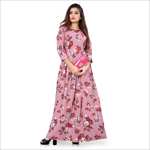 Polyester Crepe Maxi Dress