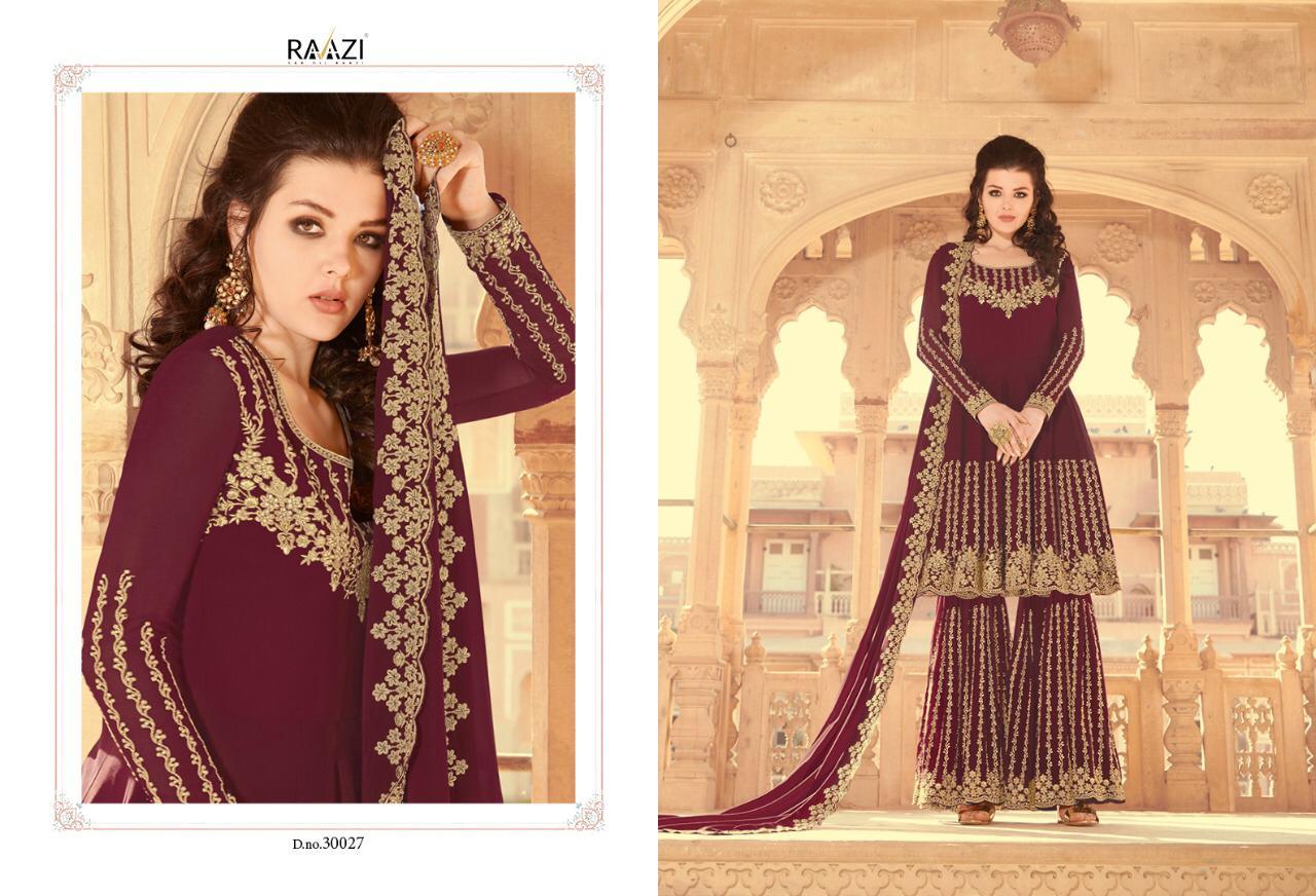 Faux Georgette Embroidery Palazzo Suit