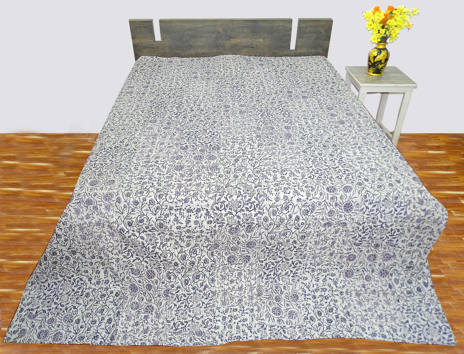 KANTHA HANDBLOCK PATCH BEDCOVER