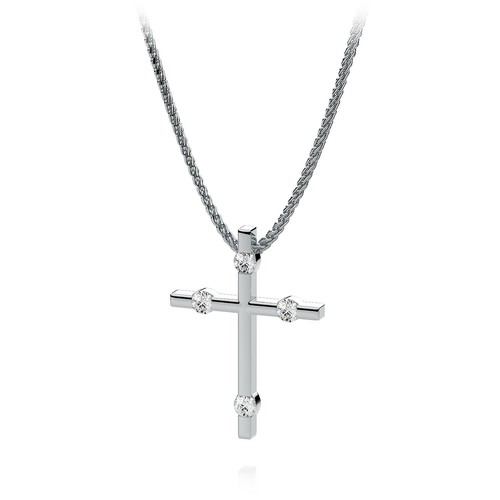 Holy Jesus Silver Cross Pendant