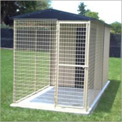 White Steel Outdoor Cat Cage