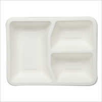 3 Compartment Bagasse Plate