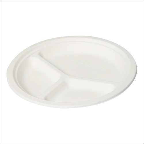 10 Inch 3 Compartment Bagasse Plate