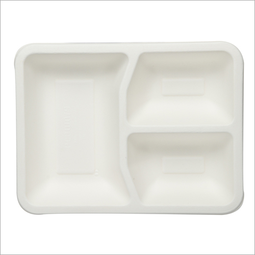 3 Compartment Bagasse Plate