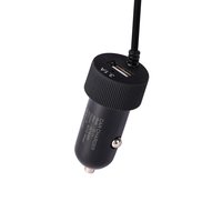 Bluei CC - 11 3.1Amp Fast Car Charger with Dual USB Port, In Built 3 Connector Cable