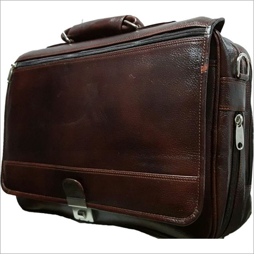 Executive Laptop Bag - Leather, 14x16 Inches | Zipper Closure, Stylish and Professional Design