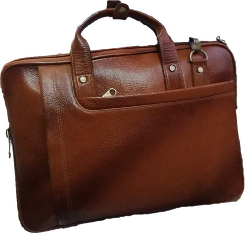 Brown Pu Leather Laptop Bag