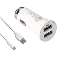 Bluei CC - 10 3.1Amp, Dual USB Port with Micro Cable Fast Car Charger