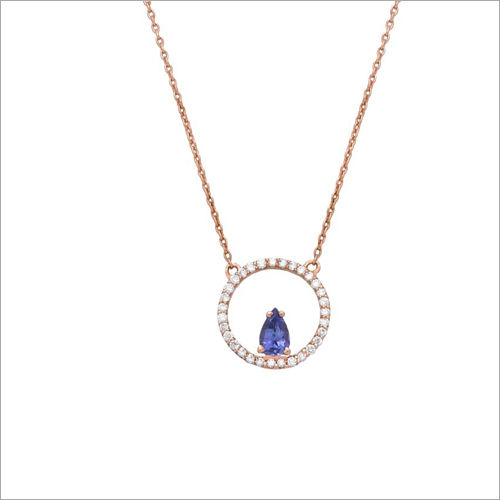 Ladies Rose Gold Diamond Pendant Diamond Clarity: Si1